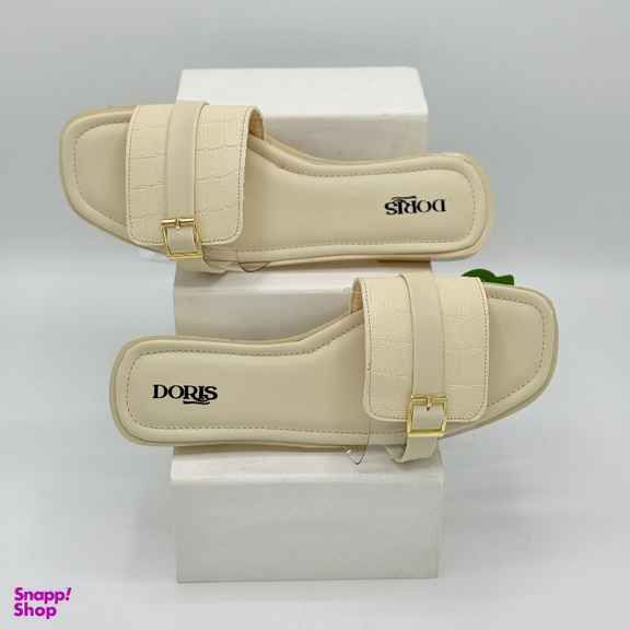 صندل زنانه دوریس مدل رایا طلقی کد 03 رنگ کرم