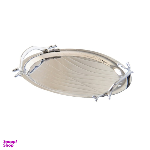 سینی استیل سالینو با دسته زاماک کد SS-90088