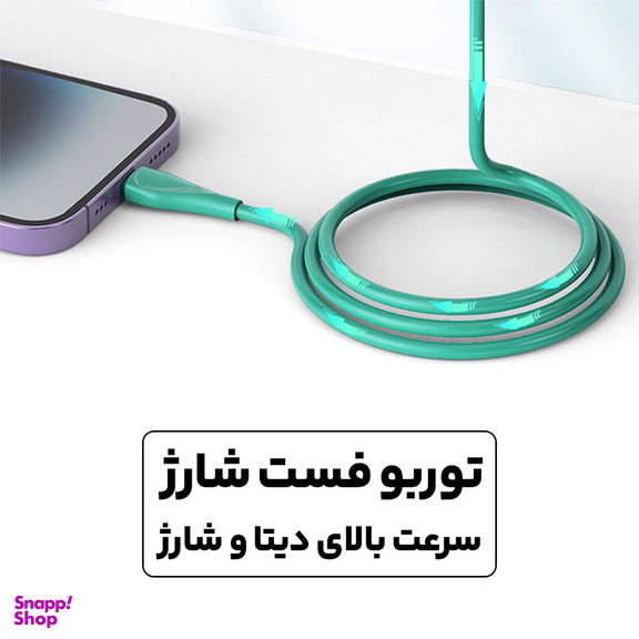 کابل تبدیل USB به USB-C الدینیو مدل LS611 طول 1 متر