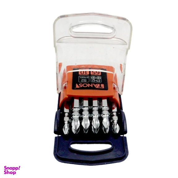 سری پیچ گوشتی دو سر چهار سو تانوس مدل YP-PH2/65MM مجموعه 10 عددی