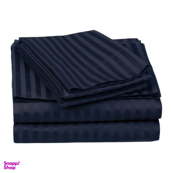 ست ملحفه و روبالشی دونفره 3 تکه مدل هتلی پارالل سایز 180×200 سانتی متر