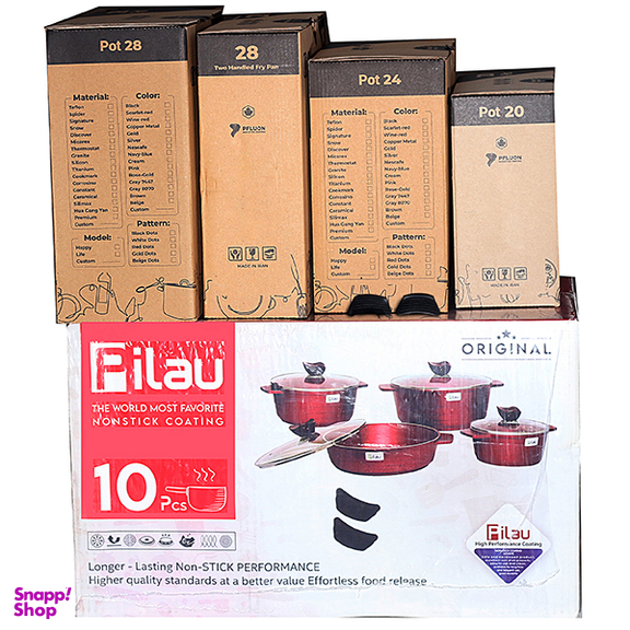 سرویس پخت و پز 10 پارچه پیلو مدل هپی