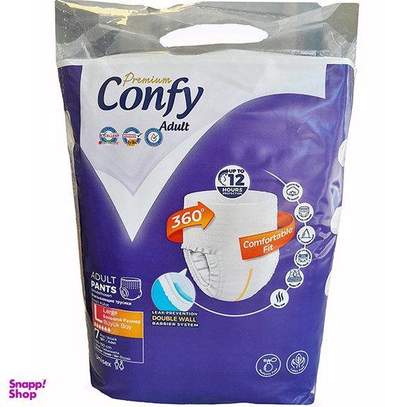 پوشک شورتی بزرگسال کانفی مدل پریمیوم سایز بزرگ مجموعه 6 عددی