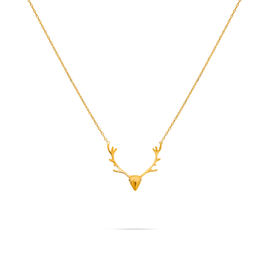 گردنبند طلا 18 عیار زنانه سی گلد گالری مدل شاخ گوزن