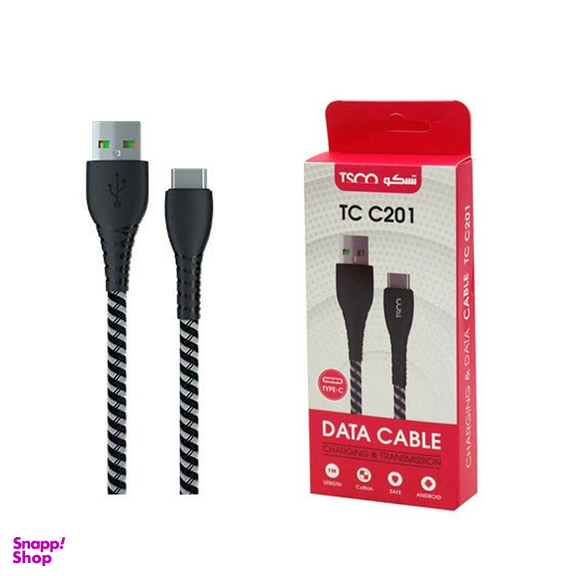 کابل تبدیل USB به USB-C تسکو مدل TCC201 طول 1 متر‎