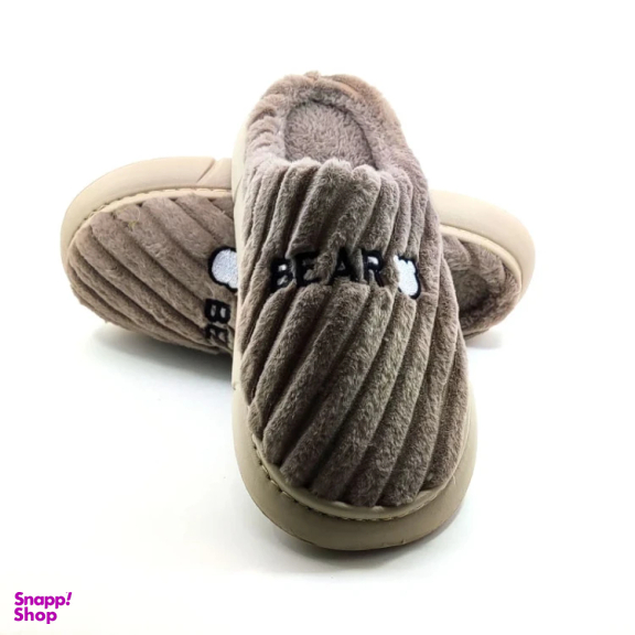 دمپایی پولیشی مردانه مدل بیر کد 039 رنگ قهوه‌ ای