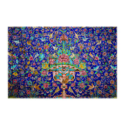 کاغذ کادو ترمه طراحان ایده مدل کاشی گل و مرغ کد TRM515