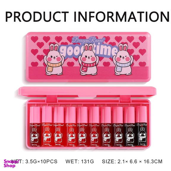 تینت لب دراگون رانی مدل خرگوش بسته 10 عددی