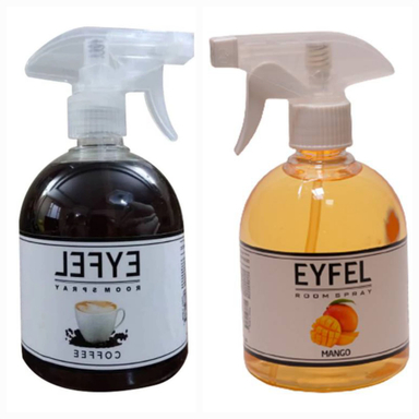 اسپری خوشبوکننده هوا ایفل(Eyfel)مدل قهوه و انبه حجم 500میلی لیتر بسته 2عددی