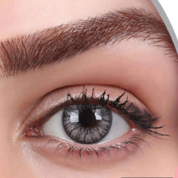 لنز فصلی بیوتی شماره 205 رنگ طوسی دور مشکی