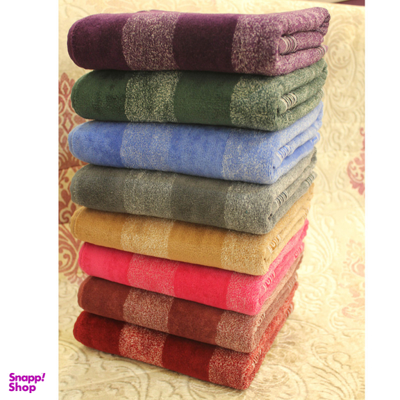 حوله دستی ماندگار طرح راه راه سایز 75x40 سانتی‌متر