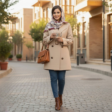 بارانی زنانه السانا مدل پوپر کد 233808