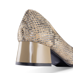 کفش زنانه چرم یلسان مدل آلیس کد 643-RTL رنگ کرم