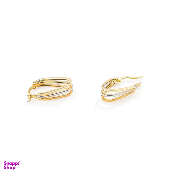 گوشواره طلا 18 عیار زنانه میلی گالری مدل هندسی کد MT890