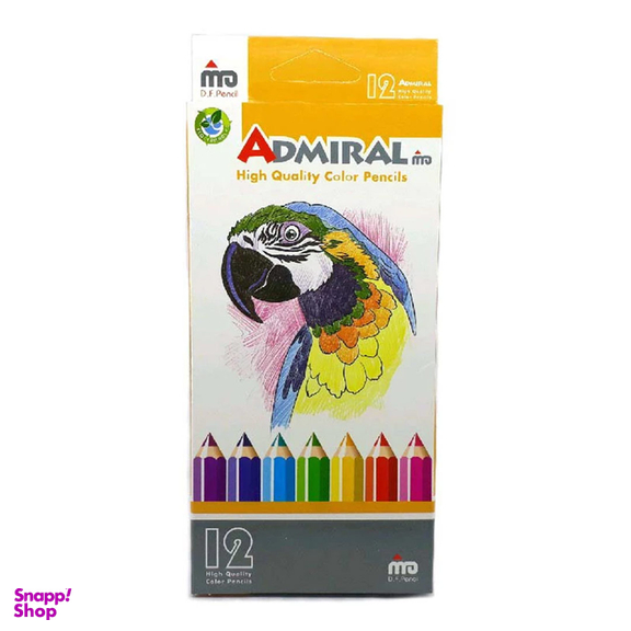مداد رنگی 12 رنگ آدمیرال مدل MDF
