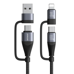 کابل دیتا USB/Type-C به Lightning/Type-C جوی روم مدل SA37-2T2 طول 1.2 متر