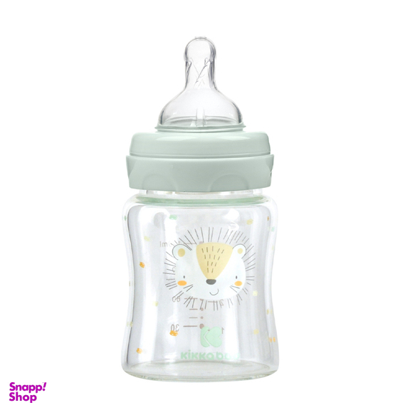 شیشه شیر شیشه ای کیکابو طرح jungle king گنجایش 120 میلی لیتر