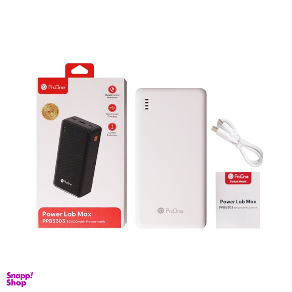 پاوربانک پرووان مدل PPB5303 ظرفیت 30000 میلی آمپر ساعت