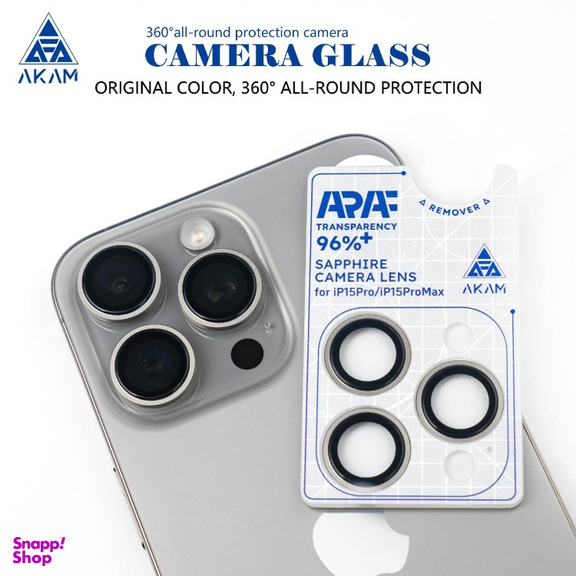 محافظ لنز دوربین موبایل مدل آکام مناسب اپل iPhone 16 Pro / 16 Pro Max