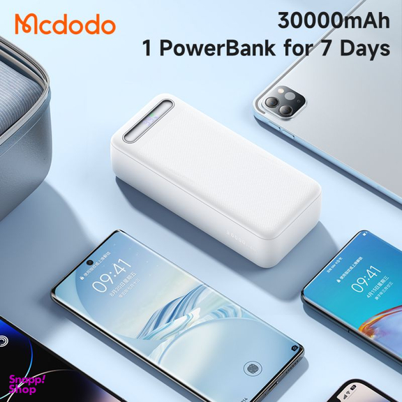 پاوربانک مک دودو مدل MC-3911 ظرفیت 30000 میلی آمپر ساعت