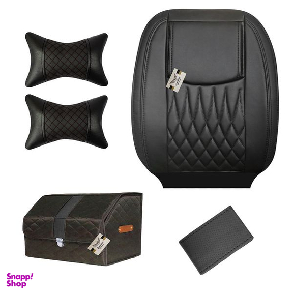 روکش صندلی خودرو سوشیانت مدل نیل مناسب پراید 131 به همراه پشت گردنی و جعبه و دور فرمان