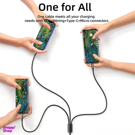 کابل تبدیل USB به لایتنینگ/USB-C/microUSB جوی روم مدل S-1T3015A5 طول 1/2 متر