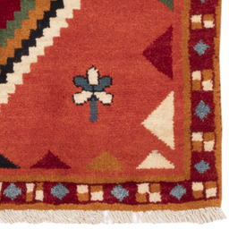 گبه دستباف کناره سی پرشیا کد 122594 سایز 2.02x1.05 متر