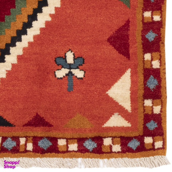 گبه دستباف کناره سی پرشیا کد 122594 سایز 2.02x1.05 متر