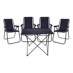 ست میز و صندلی سفری تاشو مدل KW مجموعه 5 عددی به همراه کیف حمل و نگهداری