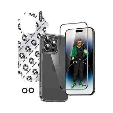 پک محافظتی گوشی موبایل گرین لاین مدل 4in1 Defender Pack مناسب اپل iPhone 15 Pro مجموعه 4 عددی