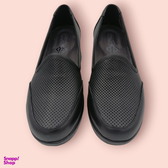 کفش طبی زنانه چرم ریباری مدل R60 رنگ مشکی