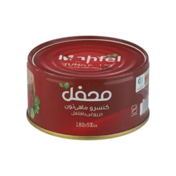 کنسرو ماهی تون در روغن با فلفل محفل وزن 180 گرم