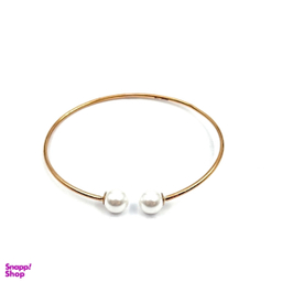 بنگل طلا 18 عیار زنانه مدل گوی مروارید کد 137030