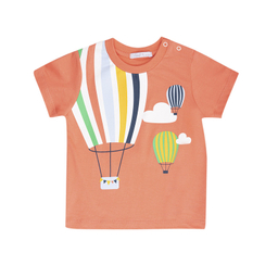 ست تیشرت و شلوارک پسرانه فیورلا مدل بالن رنگین کمان کد 25038