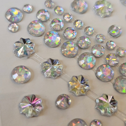 نگین چسبی صورت و ناخن طرح مروارید و گل و ستاره کد 138 بسته 160 عددی