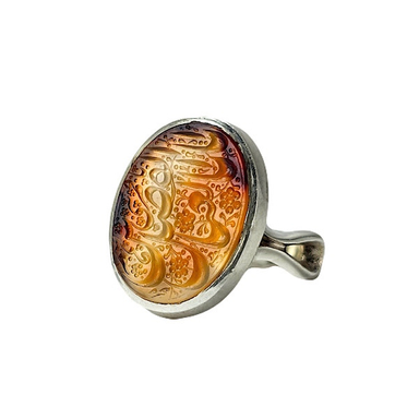 انگشتر نقره مردانه طرح ذکر مقدس ابوالفضل العباس (ع) کد 101