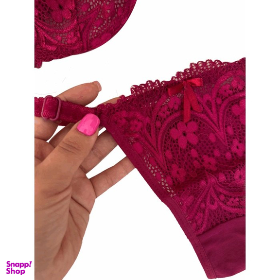 ست شورت و سوتین ژوبین کد 1395 رنگ زرشکی