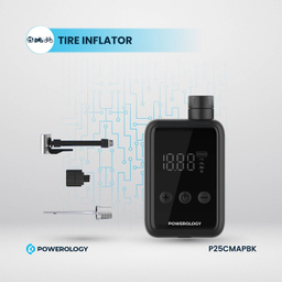 کمپرسور باد خودرو پاورولوژی مدل Powerology Super Compact Tire Inflator P25CMAPBK