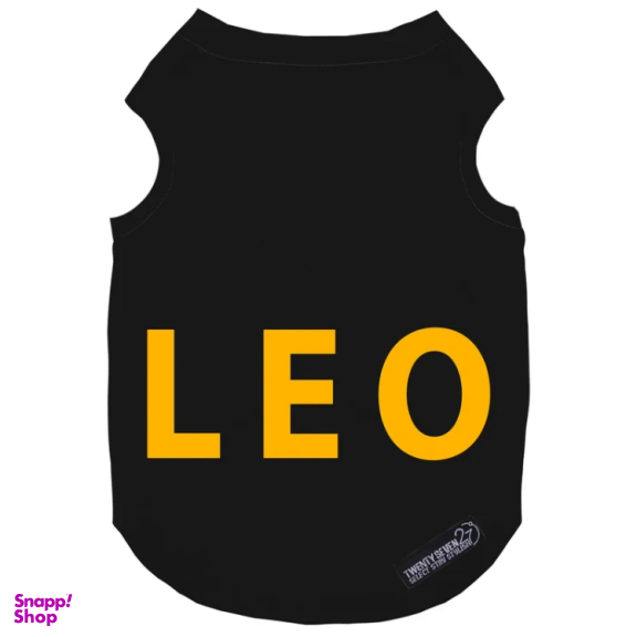 لباس سگ و گربه 27 طرح Leo کد MH1341 رنگ مشکی
