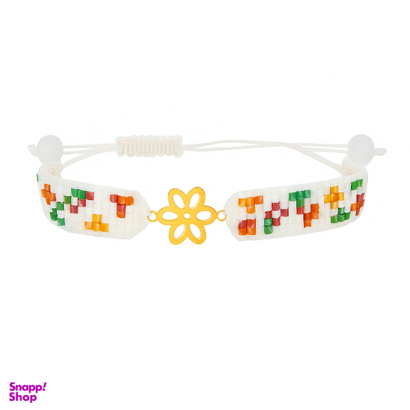 دستبند طلا 18 عیار زنانه طرح گل کد 4246