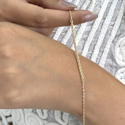 دستبند طلا 18 عیار زنانه دیانا مدل طنابی کونیک