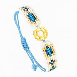 دستبند طلا 18 عیار زنانه مدل میوکی گل کد 4270