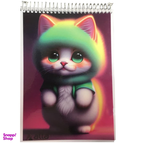 دفتر نقاشی 50 برگ آلا سایز A5 طرح Cat green کد 54