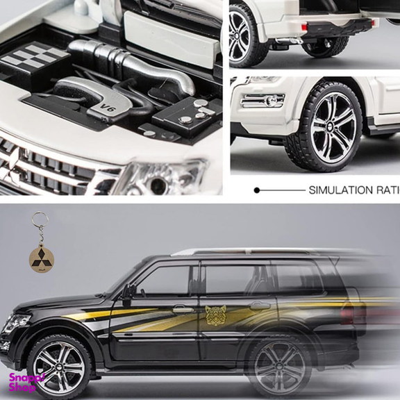 ماکت ماشین ناب سل مدل میتسوبیشی پاجرو فلزی موزیکال mitsubishi pajero به همراه جاسوییچی