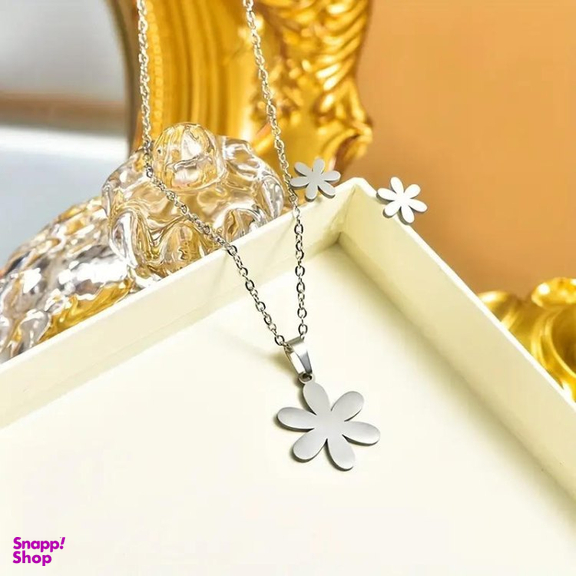 آویز ساعت نقره زنانه گیرا مدل گل G597