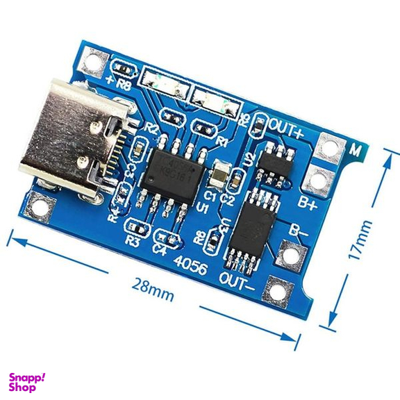 ماژول شارژ باتری لیتیومی مدل TP-4056TYPEC بسته 2 عددی