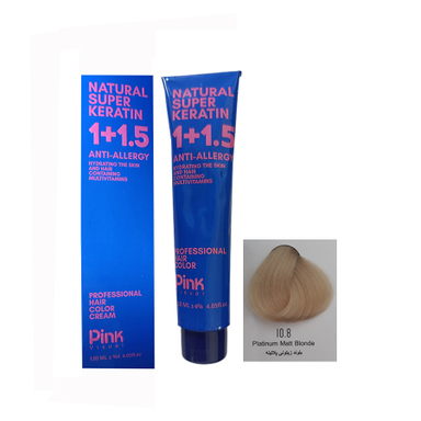 رنگ مو پینک ویژوال شماره 10.8 رنگ بلوند زیتونی پلاتینه حجم 120 میلی لیتر