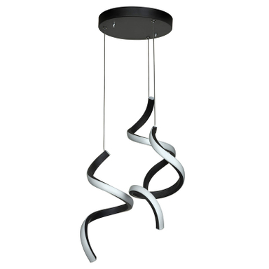 لوستر آویز سه شعله چشمه نور کد L6364/3H-BK مدرن