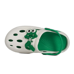 صندل پسرانه شیما مدل کراکس frog رنگ سفید سبز