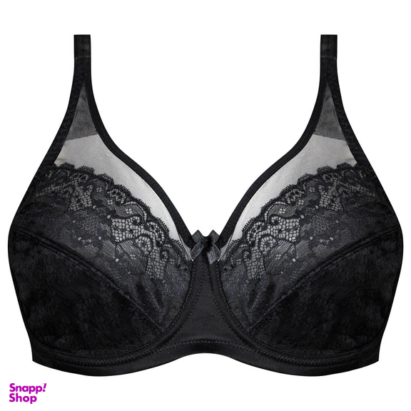 ست شورت و سوتین زنانه شاندرمن مدل فنردار گیپور گلدار کد 5080-2464-04 رنگ مشکی